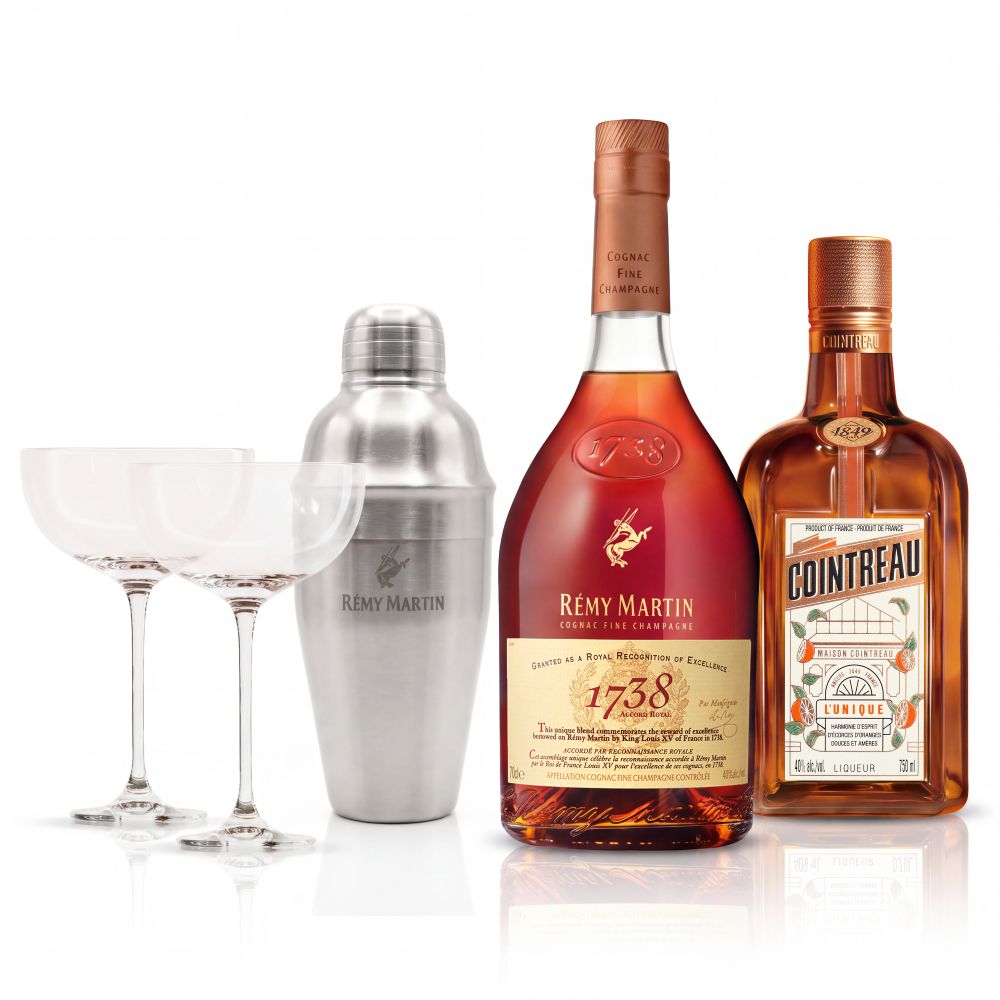 Rémy Martin 1738 Sidecar Set with Cointreau Cognac Cocktail Kit